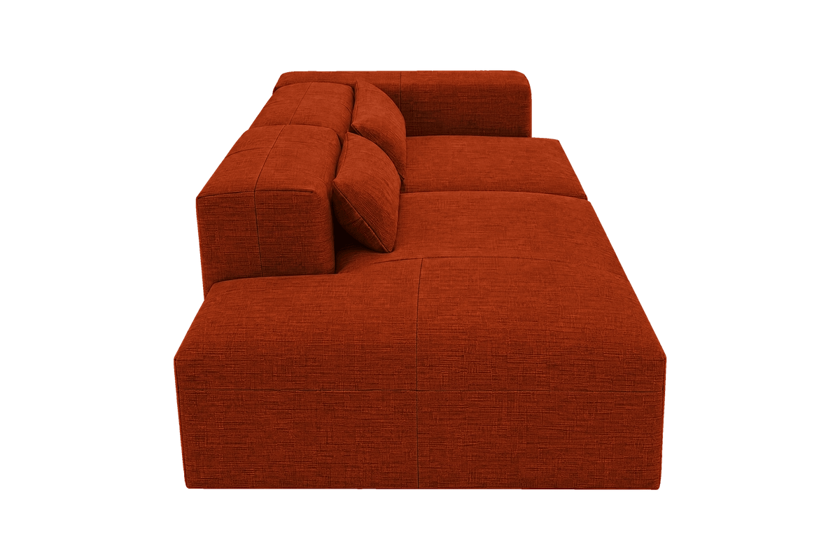 Jasmine Left Chaise Sofa in Roni Poppy