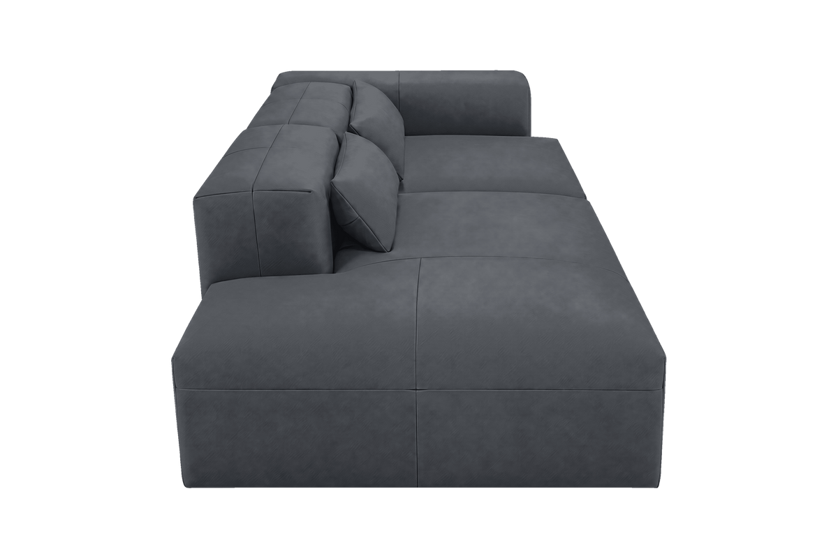 Jasmine Left Chaise Sofa in Dante Shark