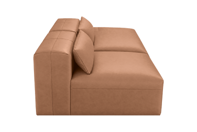Jasmine Right Chaise Open Sofa in Momo Camel