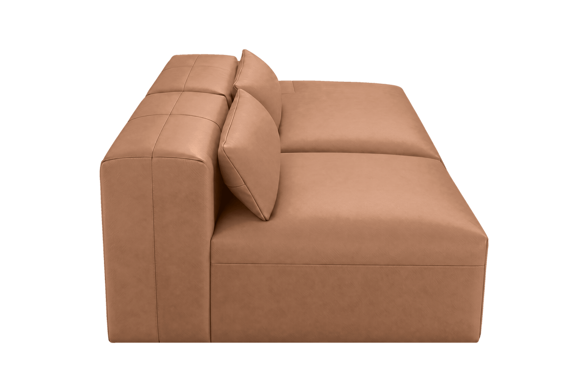 Jasmine Right Chaise Open Sofa in Momo Camel