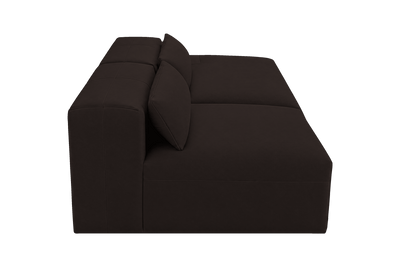 Jasmine Right Chaise Open Sofa in Dante Ebony