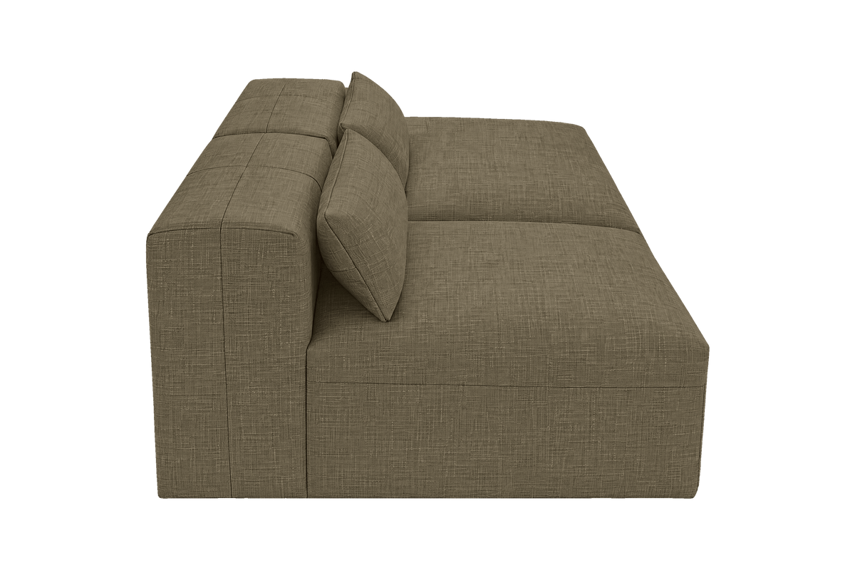 Jasmine Right Chaise Open Sofa in Mosquito Malibu