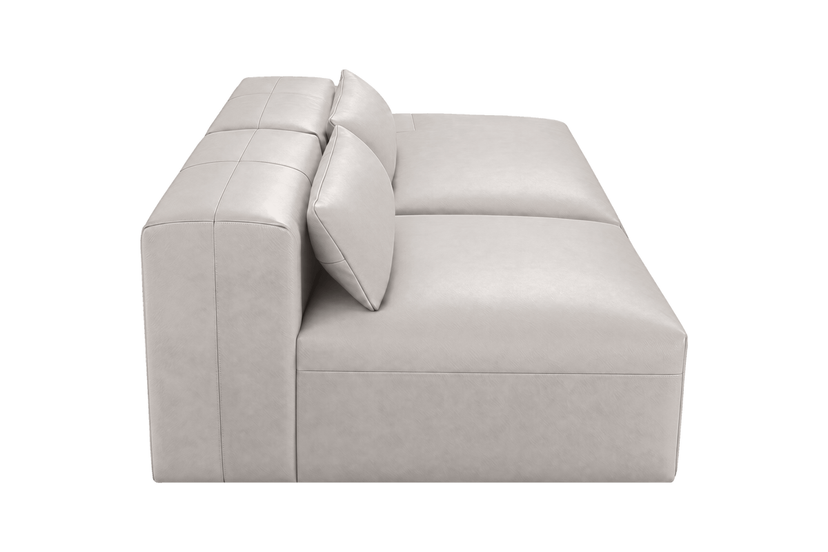 Jasmine Right Chaise Open Sofa in Momo Milky