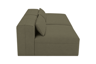 Jasmine Right Chaise Open Sofa in Felix Olive