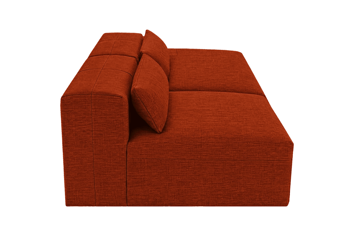 Jasmine Right Chaise Open Sofa in Roni Poppy