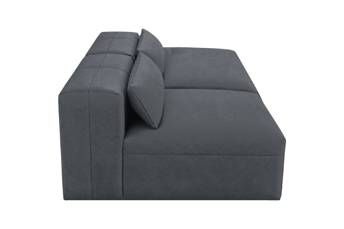 Jasmine Right Chaise Open Sofa in Dante Shark