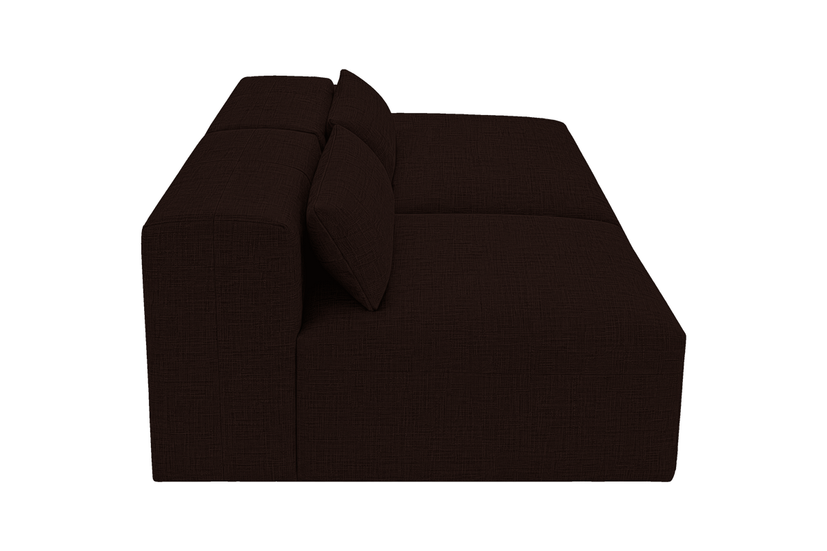 Jasmine Right Chaise Open Sofa in Mosquito Terra