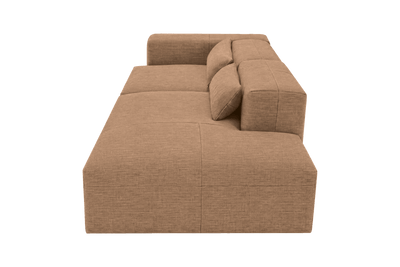 Jasmine Right Chaise Sofa in Roni Biscotti