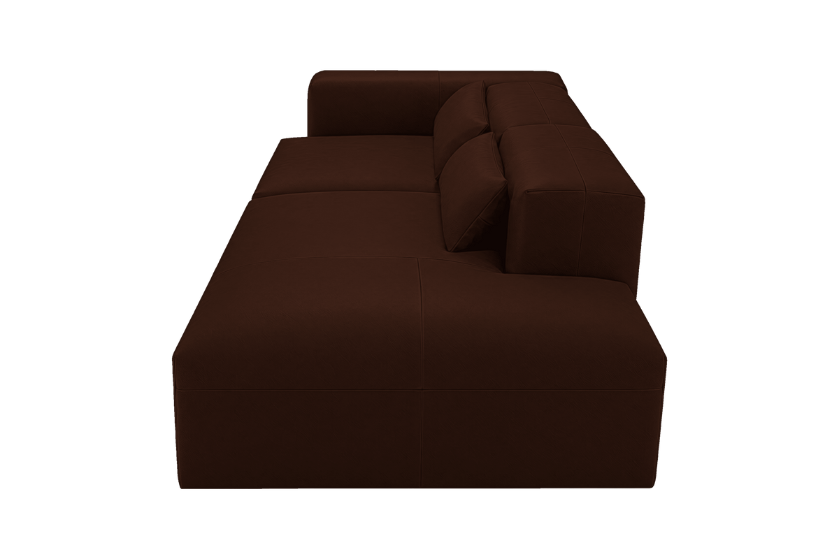 Jasmine Right Chaise Sofa in Momo Biscuit
