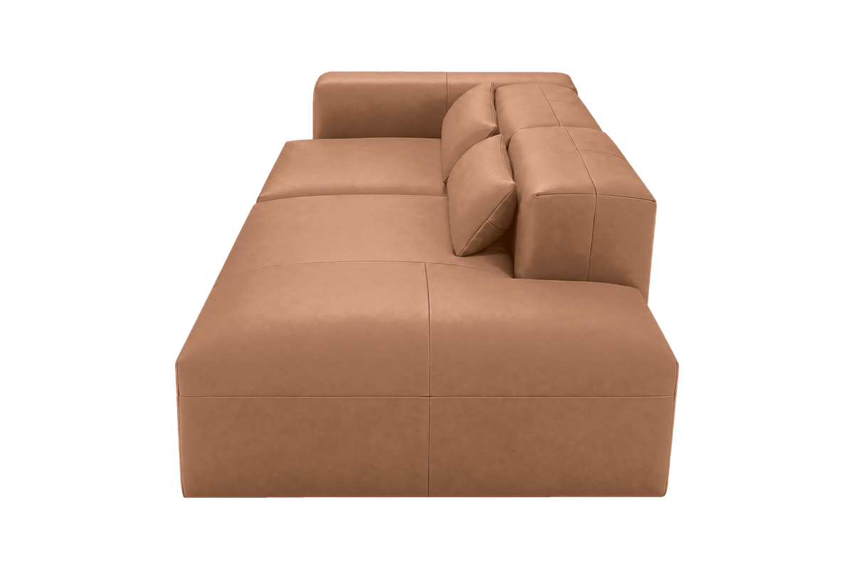 Jasmine Right Chaise Sofa in Momo Camel