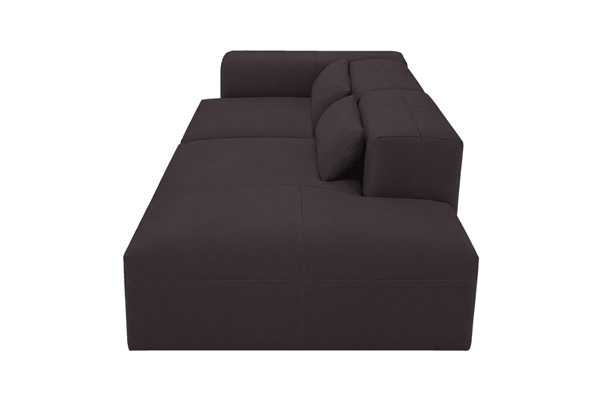 Jasmine Right Chaise Sofa in Dante Charcoal