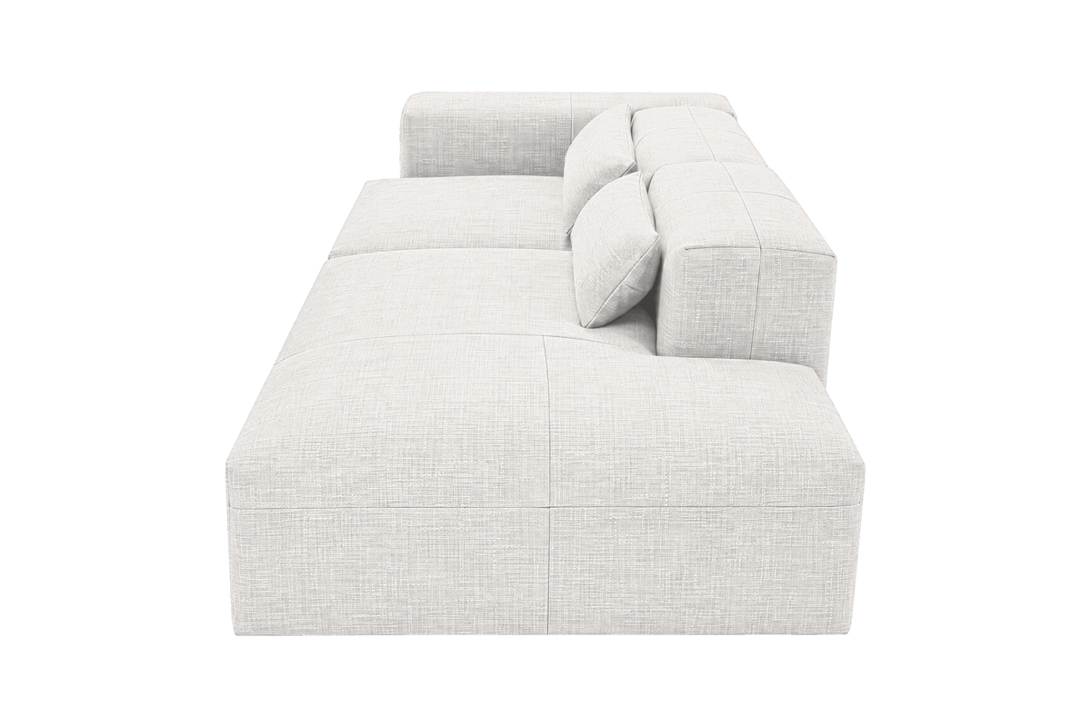 Jasmine Right Chaise Sofa in Mosquito Foam