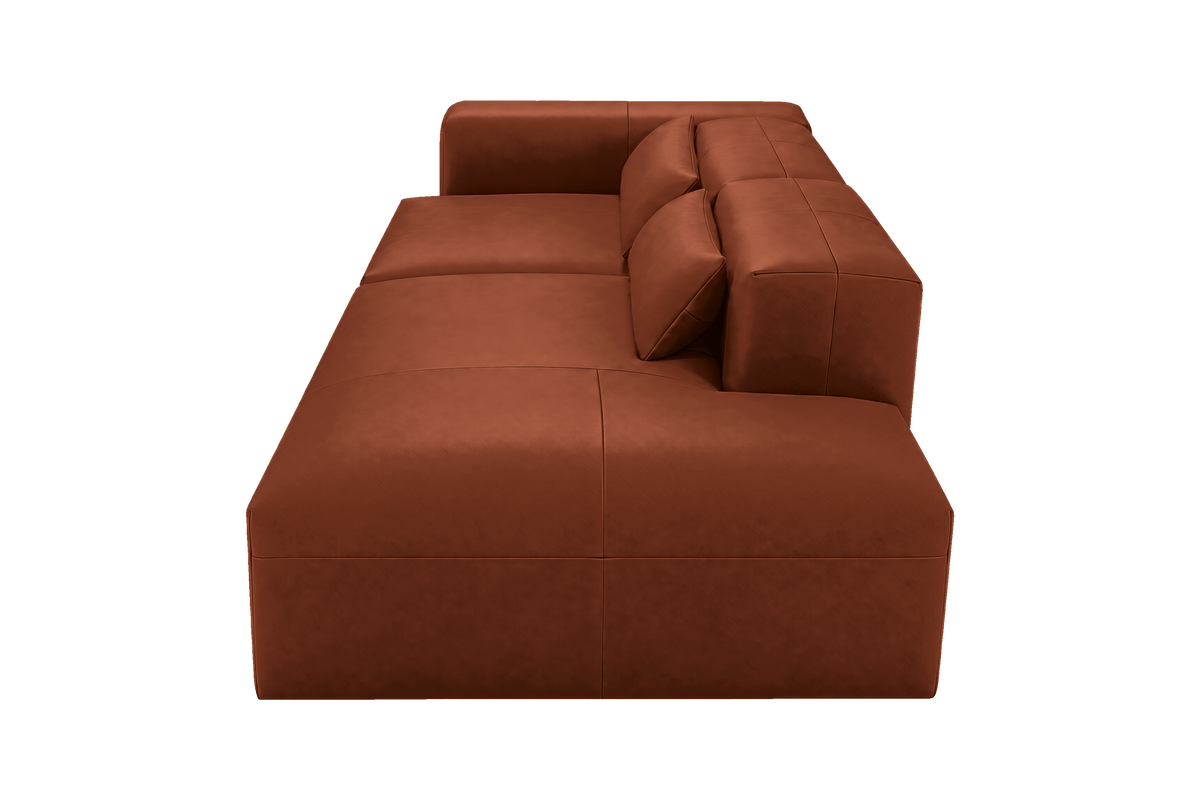 Jasmine Right Chaise Sofa in Momo Grower
