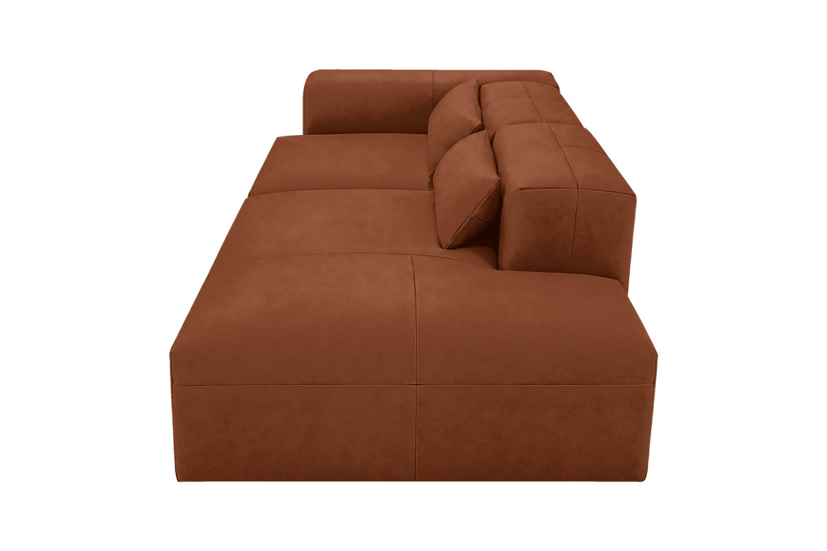 Jasmine Right Chaise Sofa in Dante Hazel