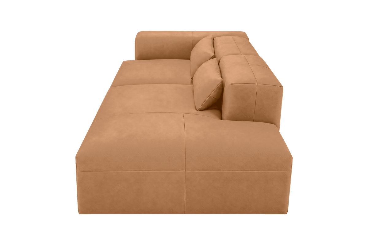 Jasmine Right Chaise Sofa in Dante Les Yeux