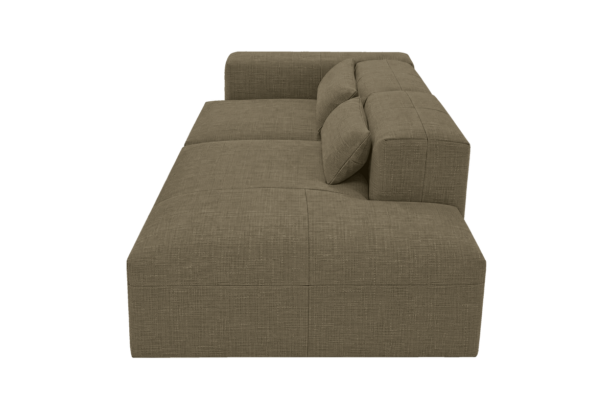 Jasmine Right Chaise Sofa in Mosquito Malibu