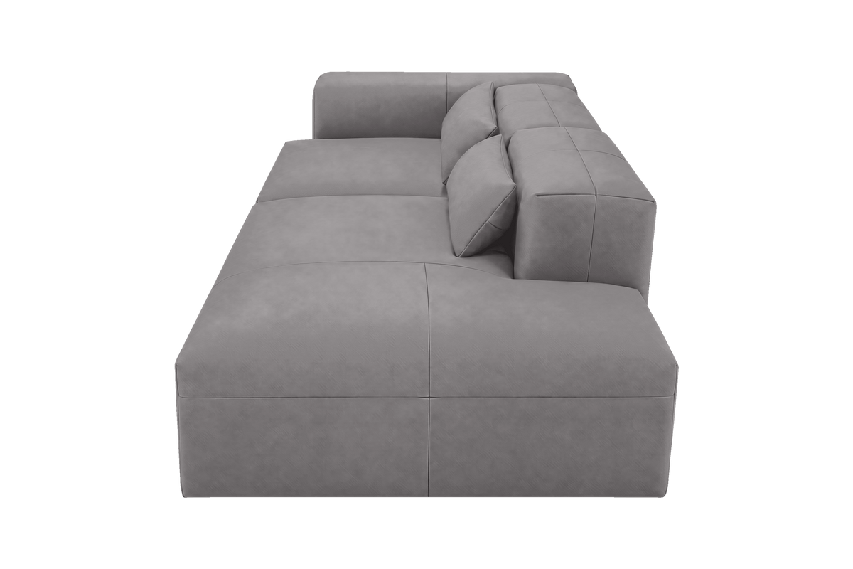 Jasmine Right Chaise Sofa in Dante Meteor