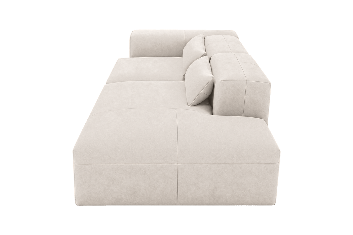 Jasmine Right Chaise Sofa in Fresco Milky