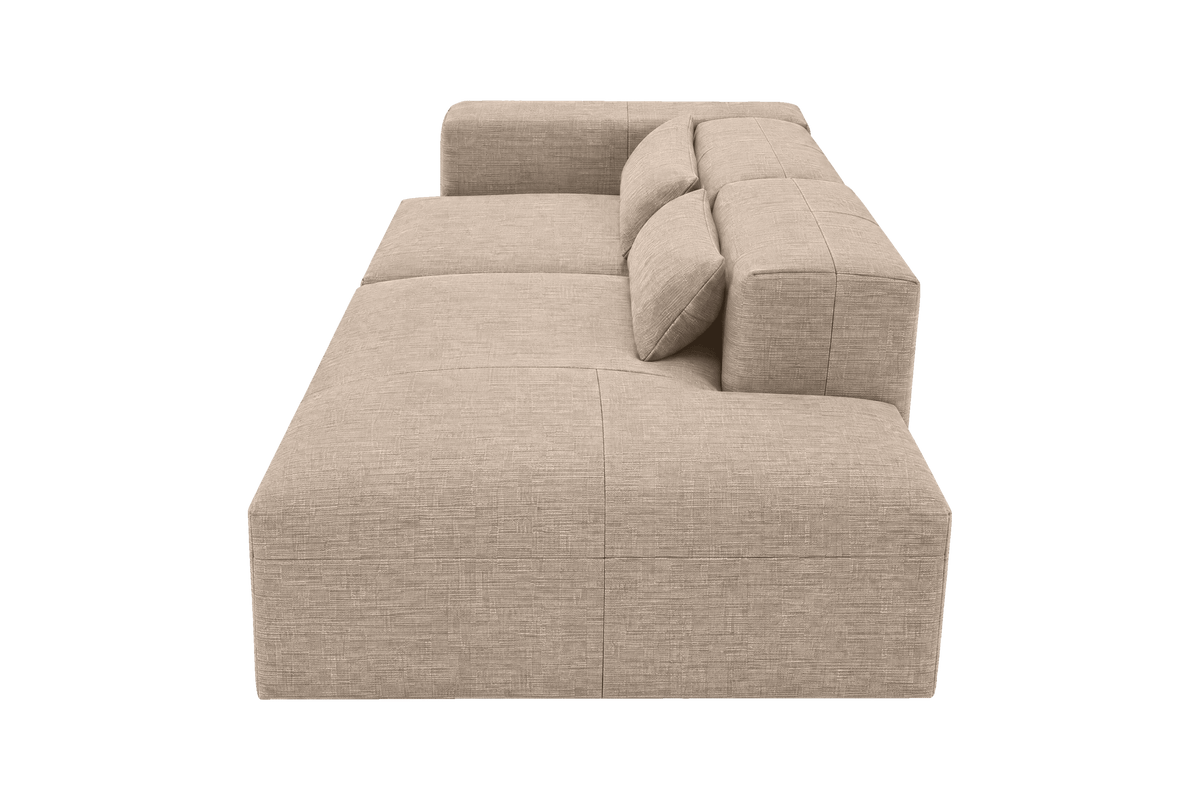 Jasmine Right Chaise Sofa in Roni Pine Nut