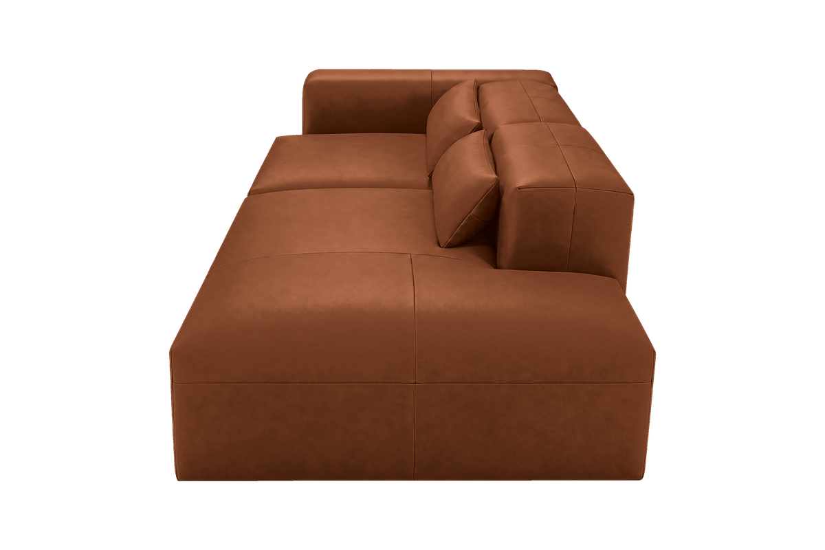 Jasmine Right Chaise Sofa in Momo Porto