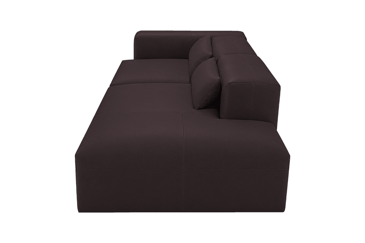Jasmine Right Chaise Sofa in Momo Rollie