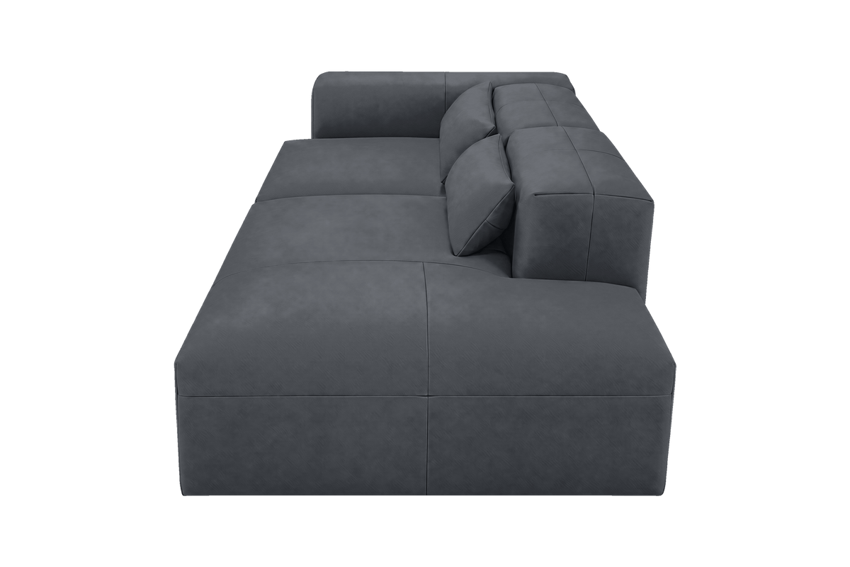 Jasmine Right Chaise Sofa in Dante Shark