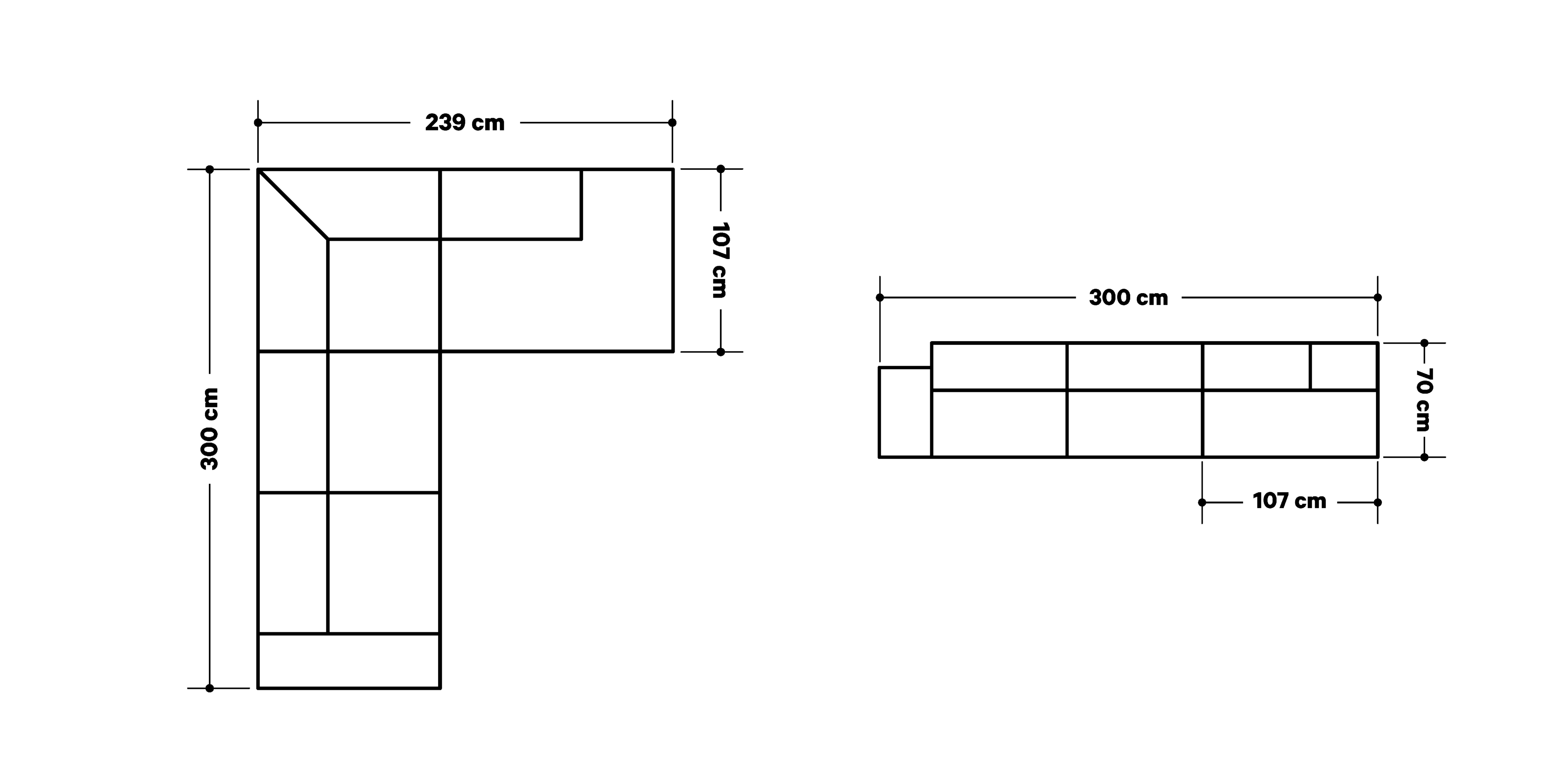 Product dimensions diagram