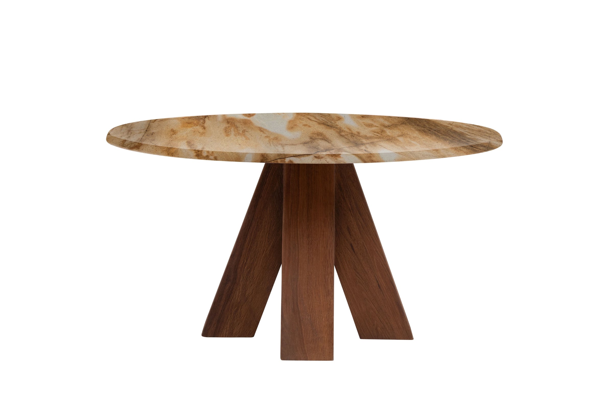 Tipi Honey Marble Round Martini Table