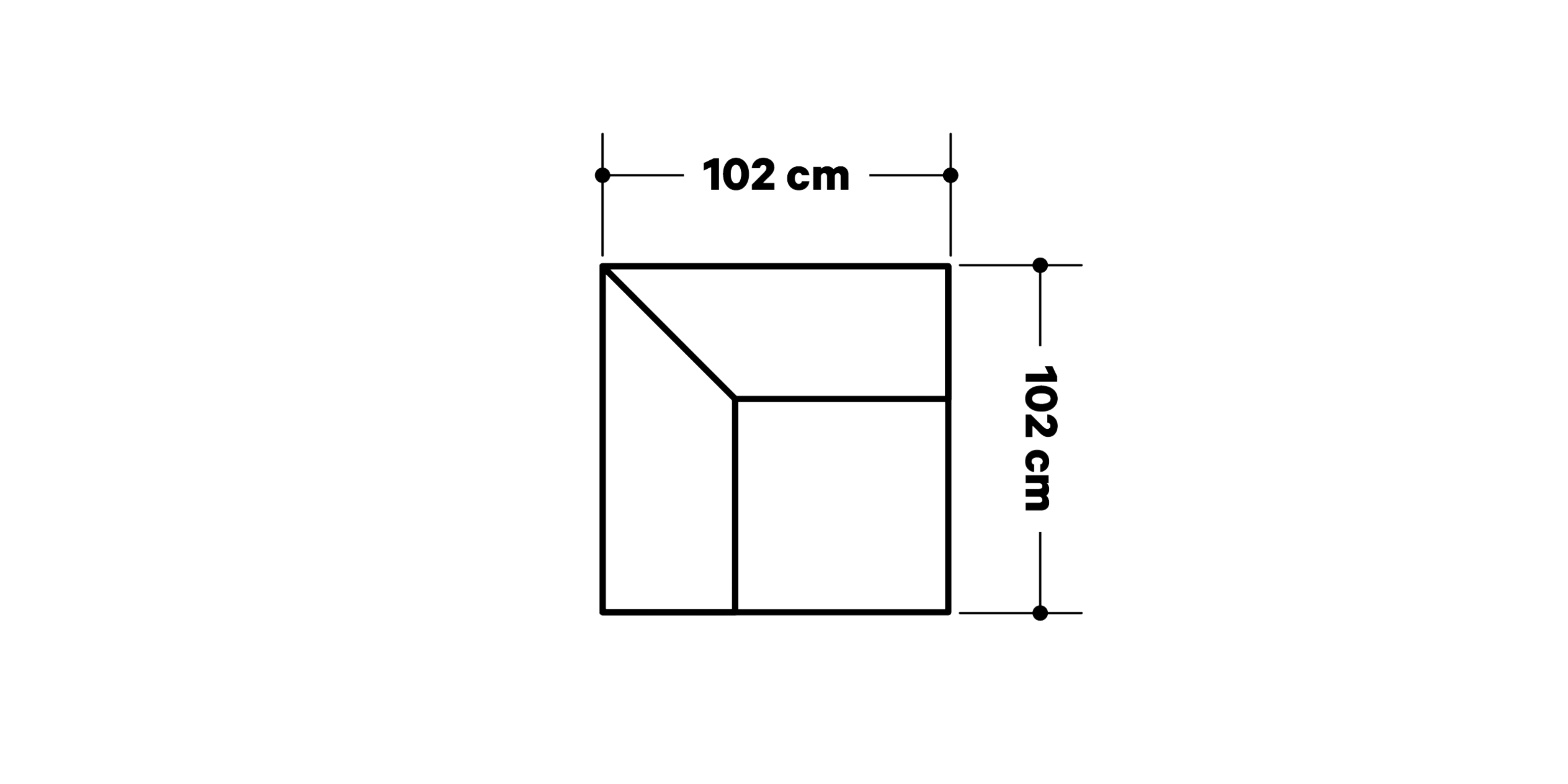 Product dimensions diagram
