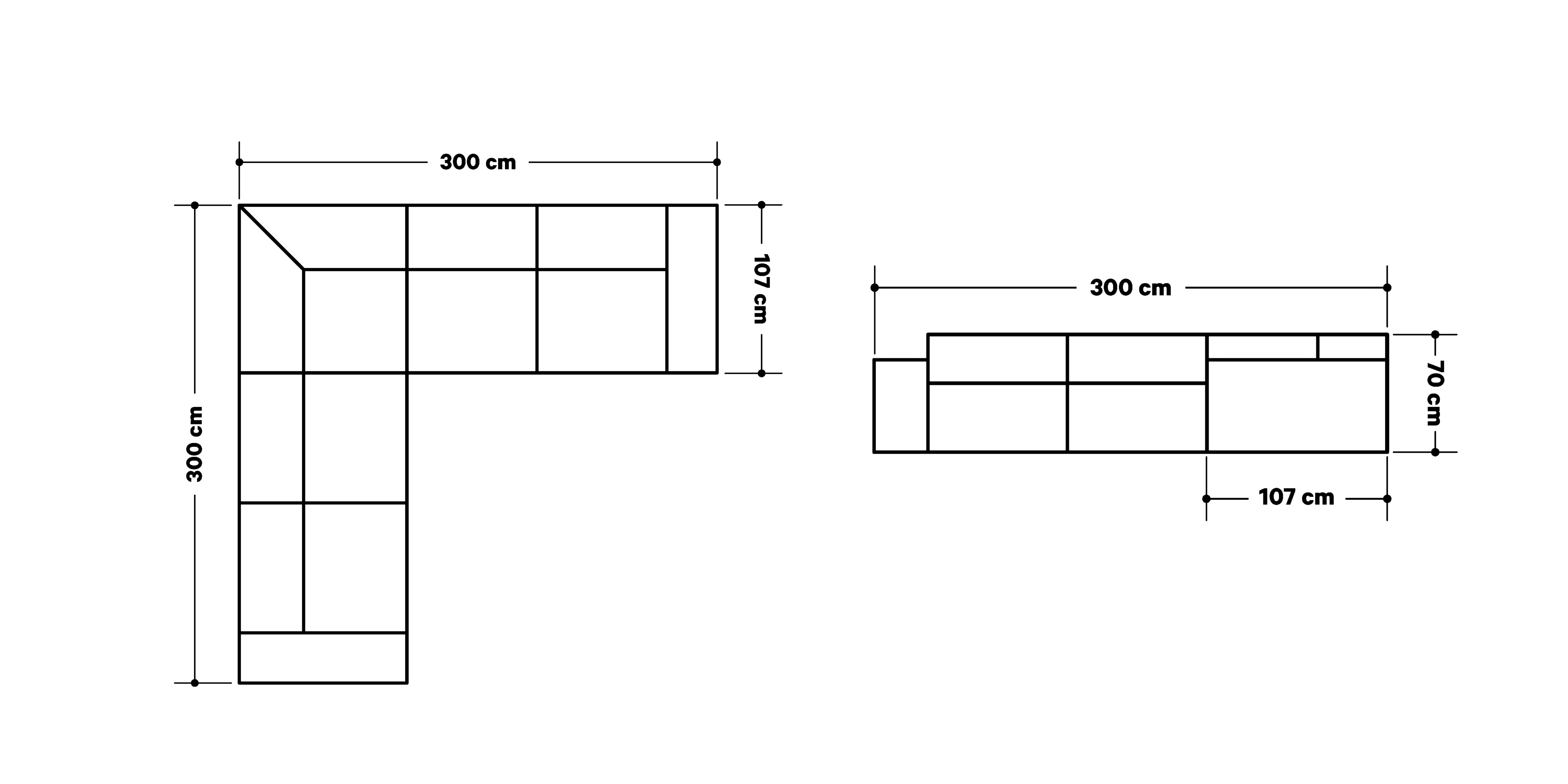 Product dimensions diagram