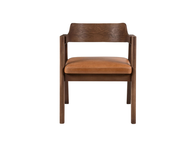 Francis Dining Chair in Matt Beech & Leather