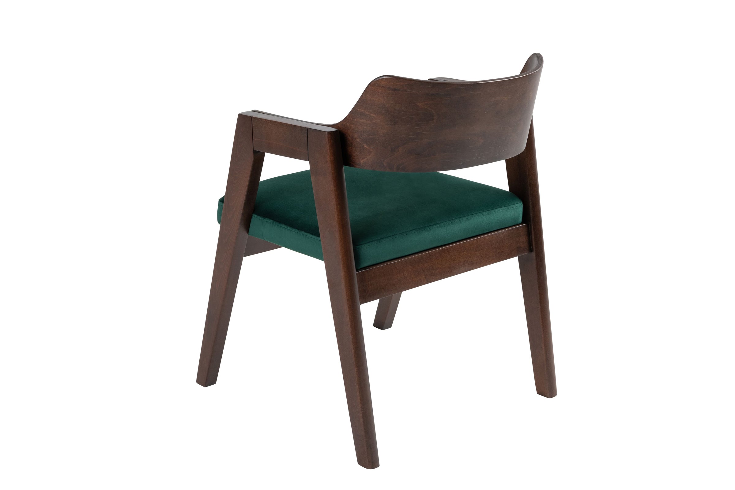 Francis Dining Chair in Polished Beech & Velvet