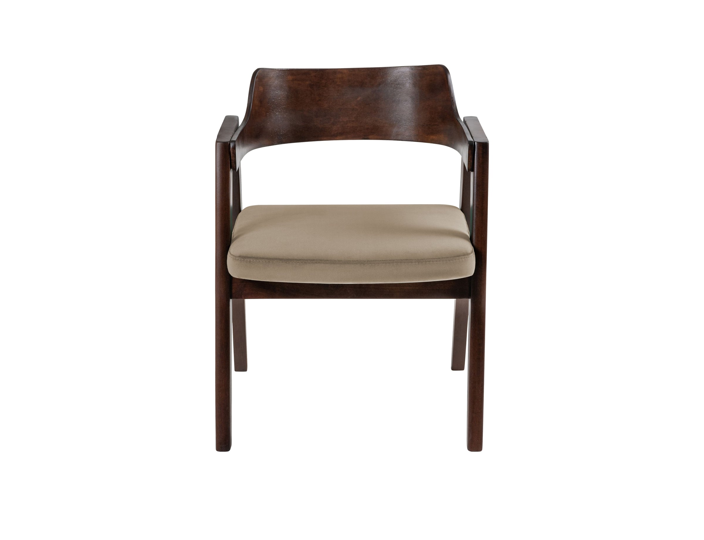 Francis Dining Chair in Polished Beech & Velvet