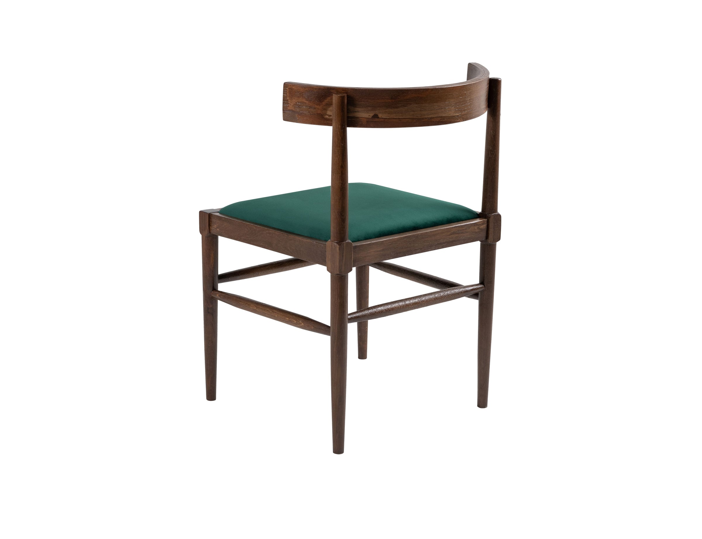 Lowry Dining Chair in Polished Beech & Velvet