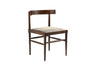 Lowry Dining Chair in Polished Beech & Velvet