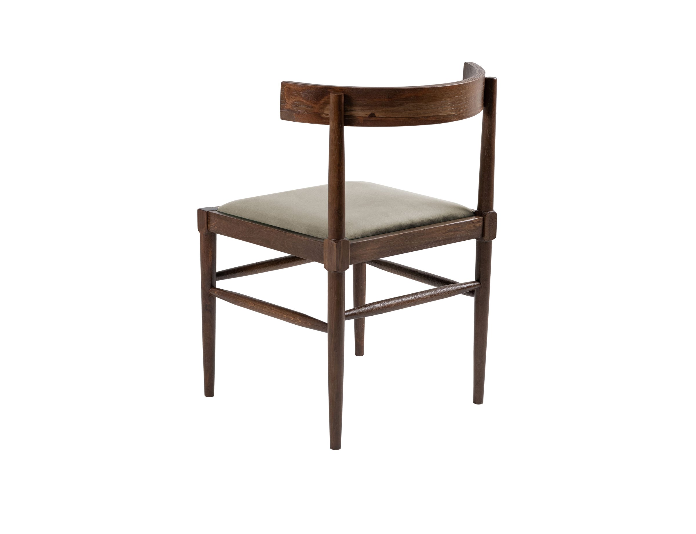 Lowry Dining Chair in Polished Beech & Velvet