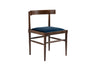 Lowry Dining Chair in Polished Beech & Velvet