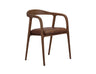 Lades Dining Chair in Matt Beech & Leather