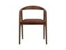 Lades Dining Chair in Matt Beech & Leather