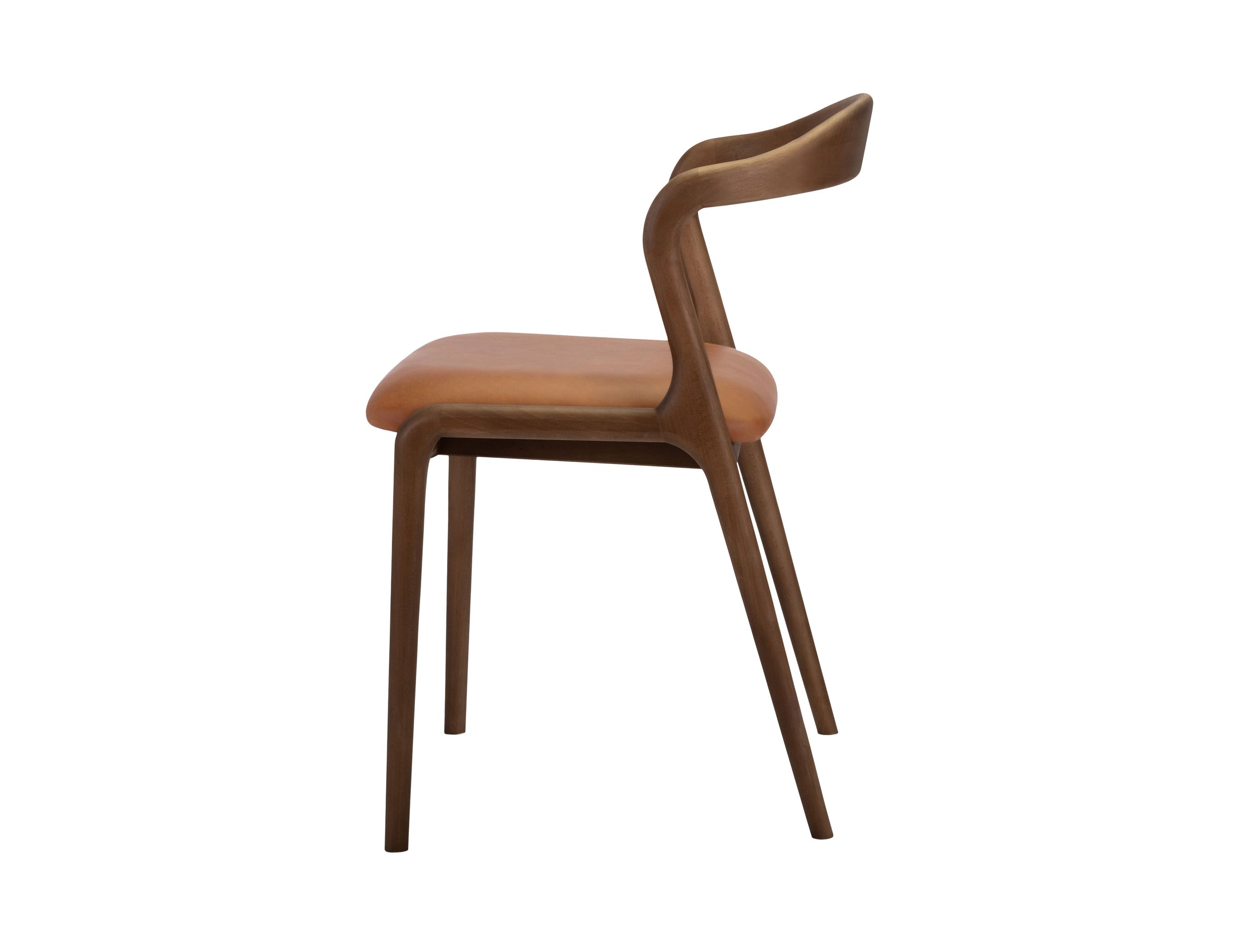 Lades Seul Dining Chair in Matt Beech & Leather