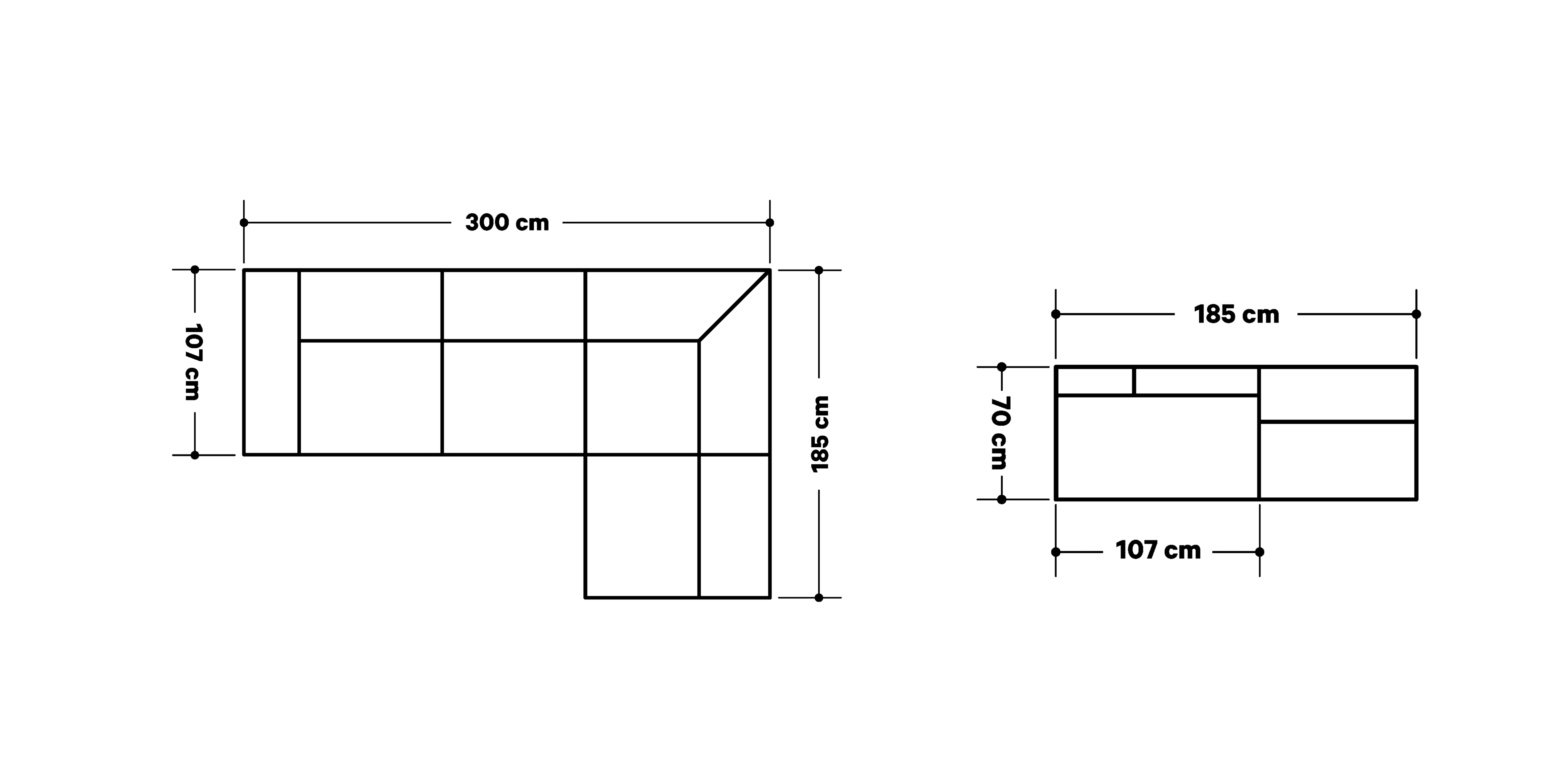 Product dimensions diagram
