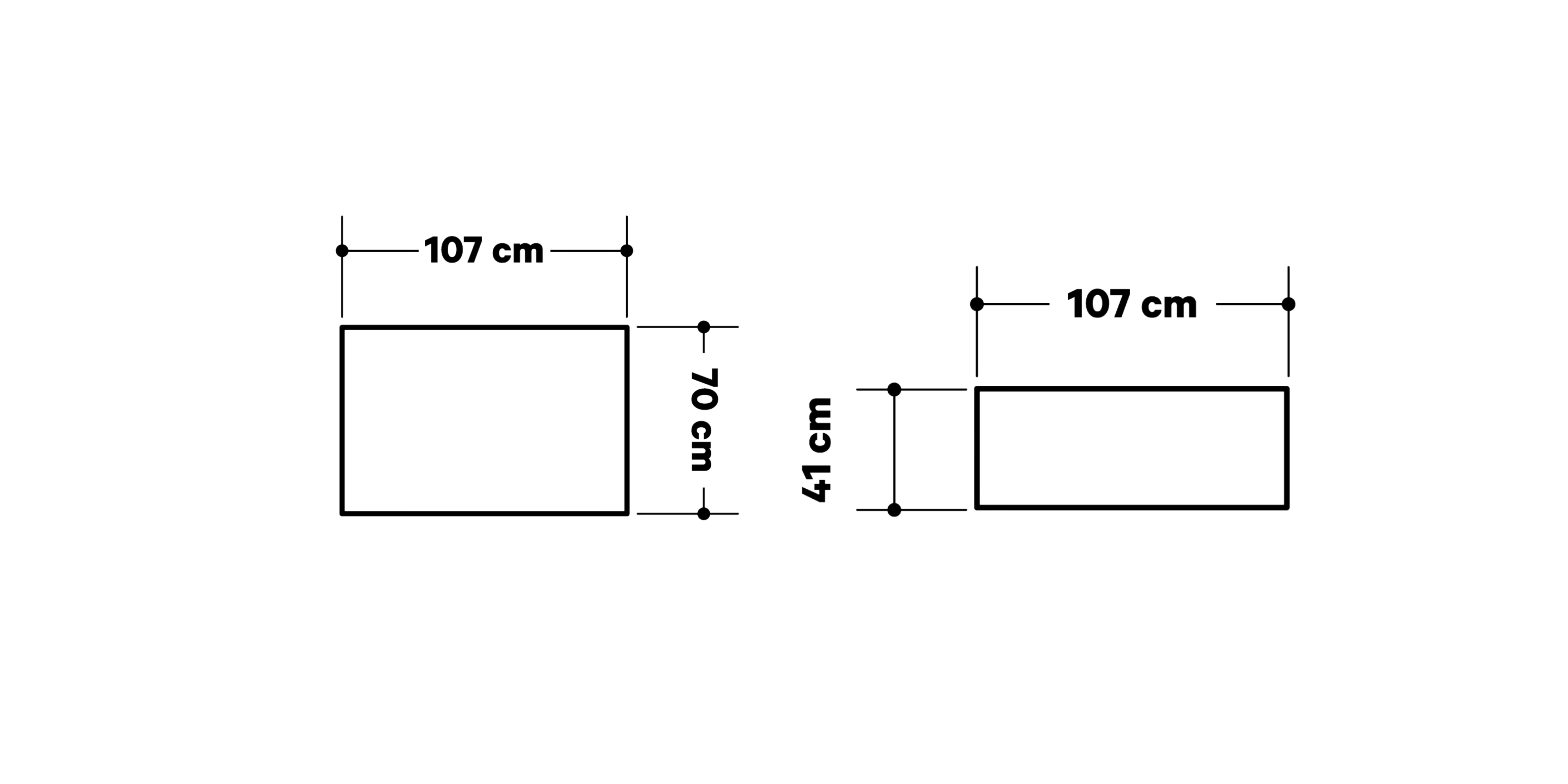 Product dimensions diagram