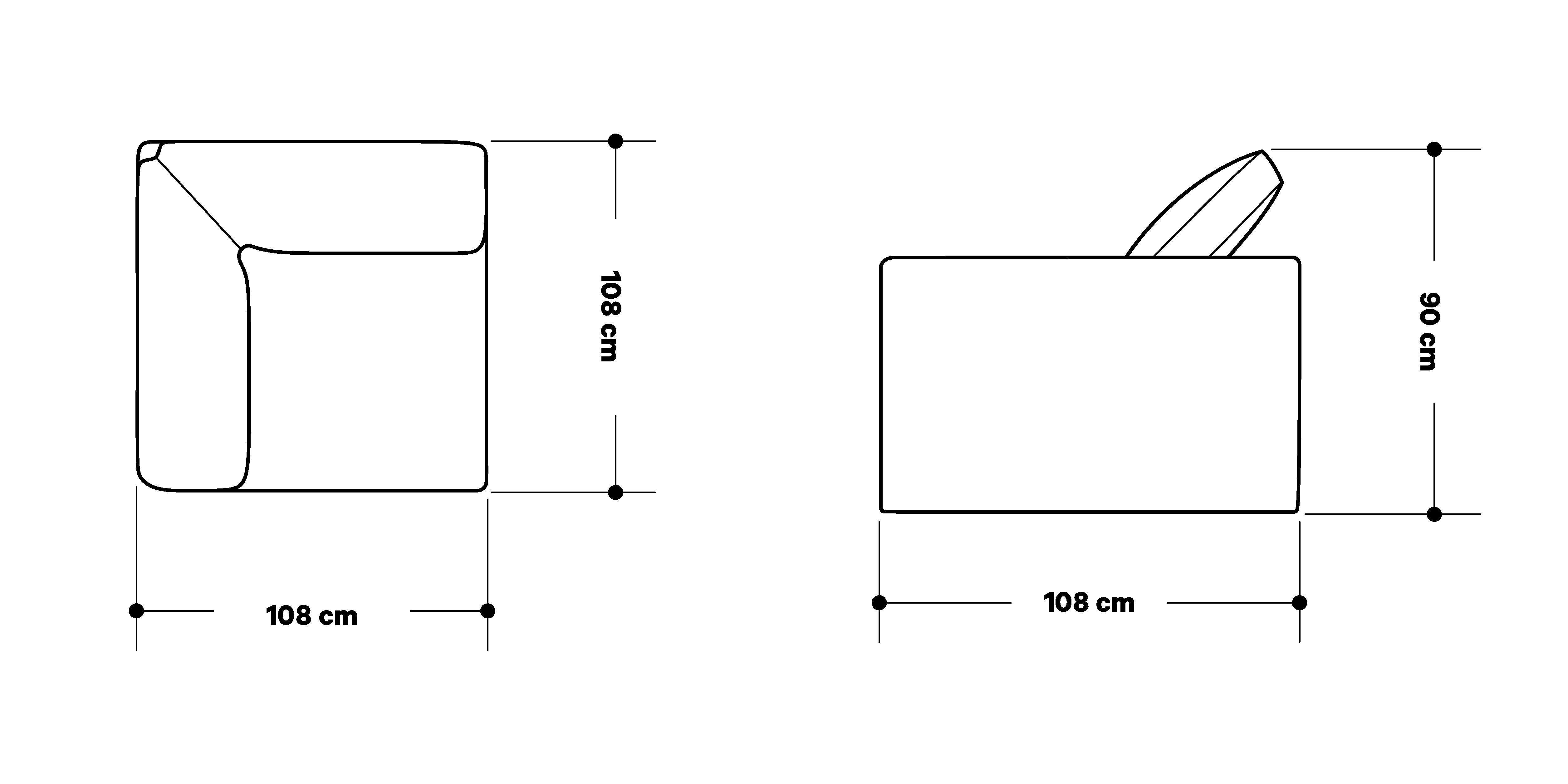 Product dimensions diagram