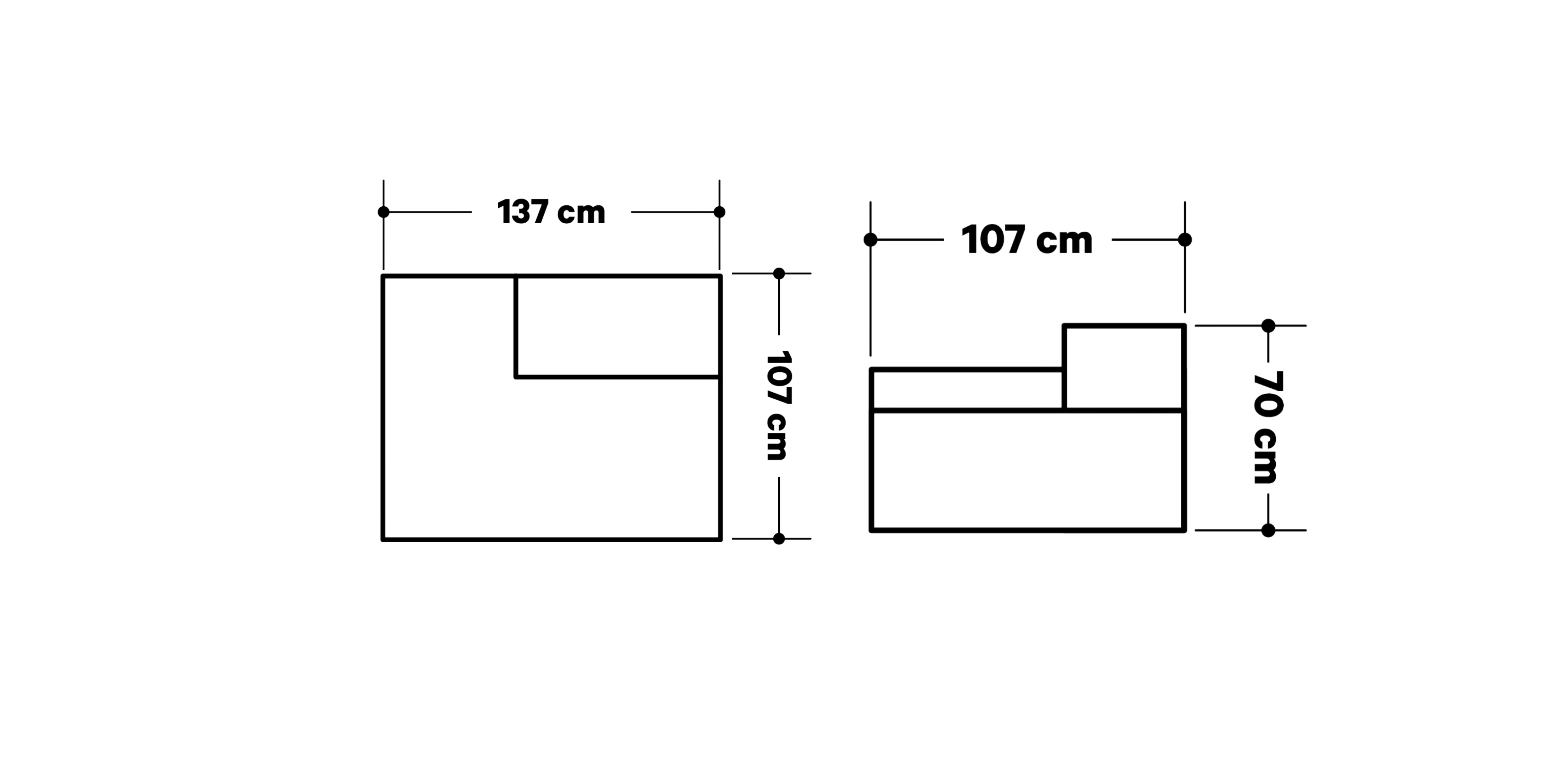 Product dimensions diagram