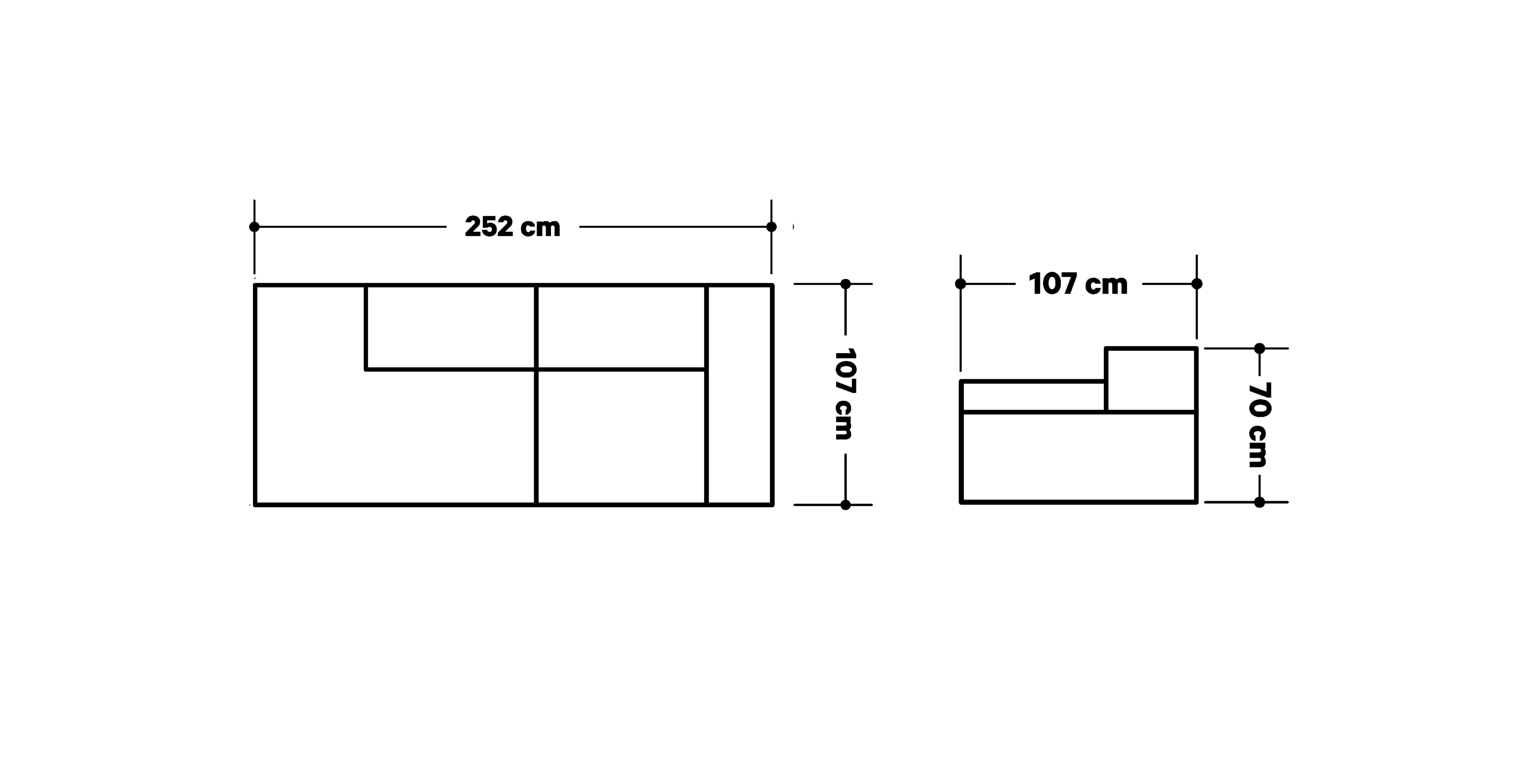 Product dimensions diagram