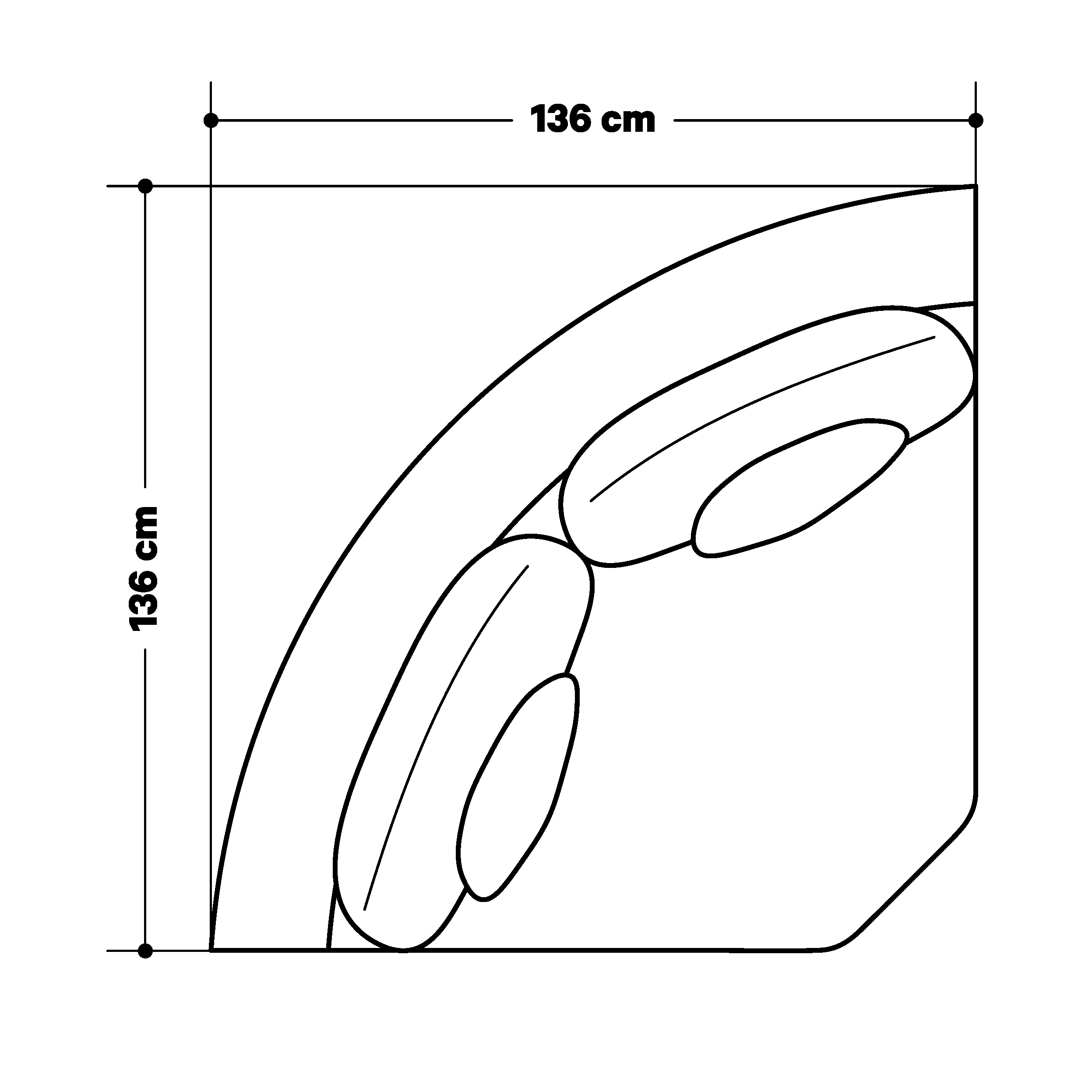 Product dimensions diagram