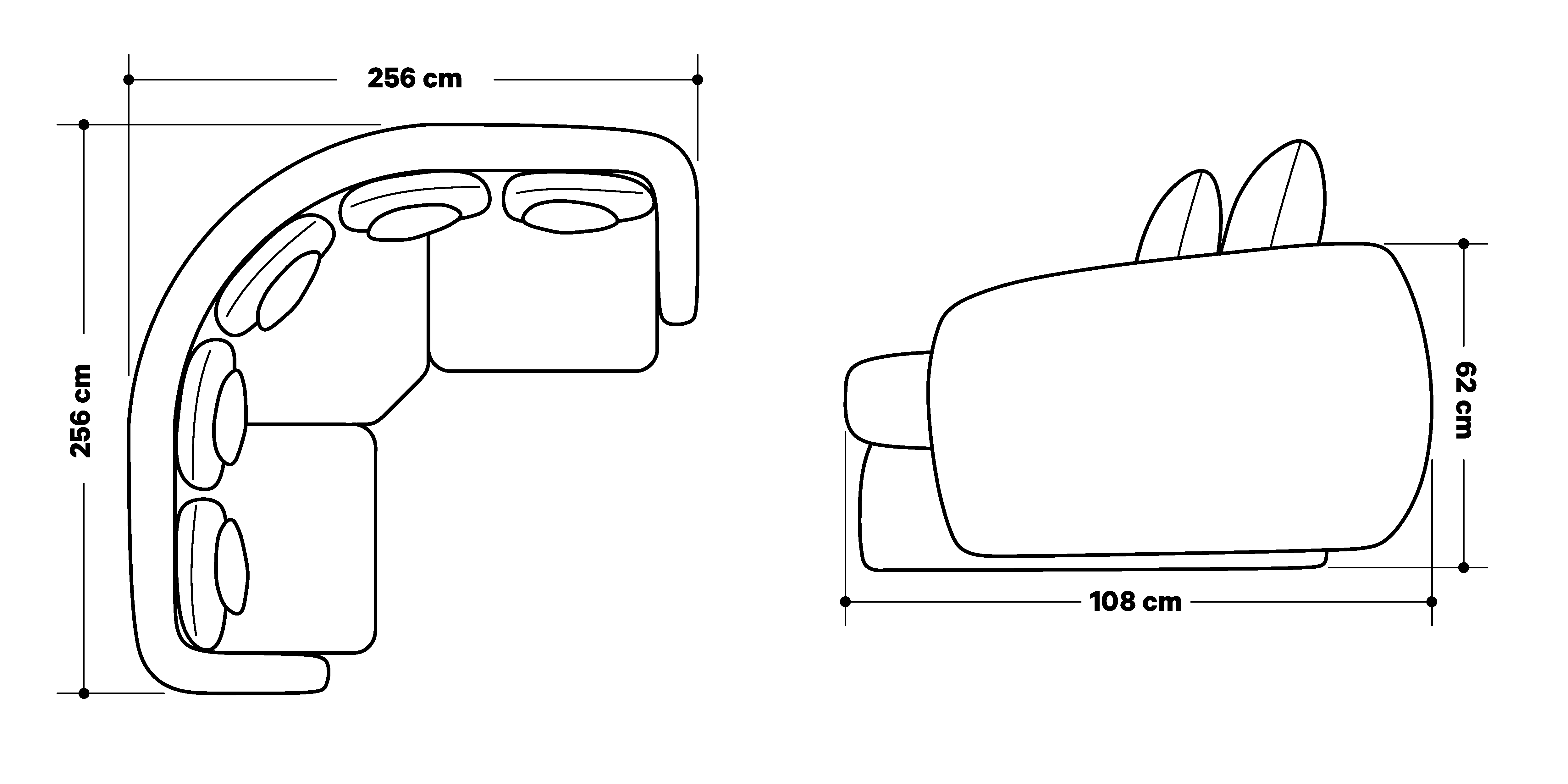 Product dimensions diagram