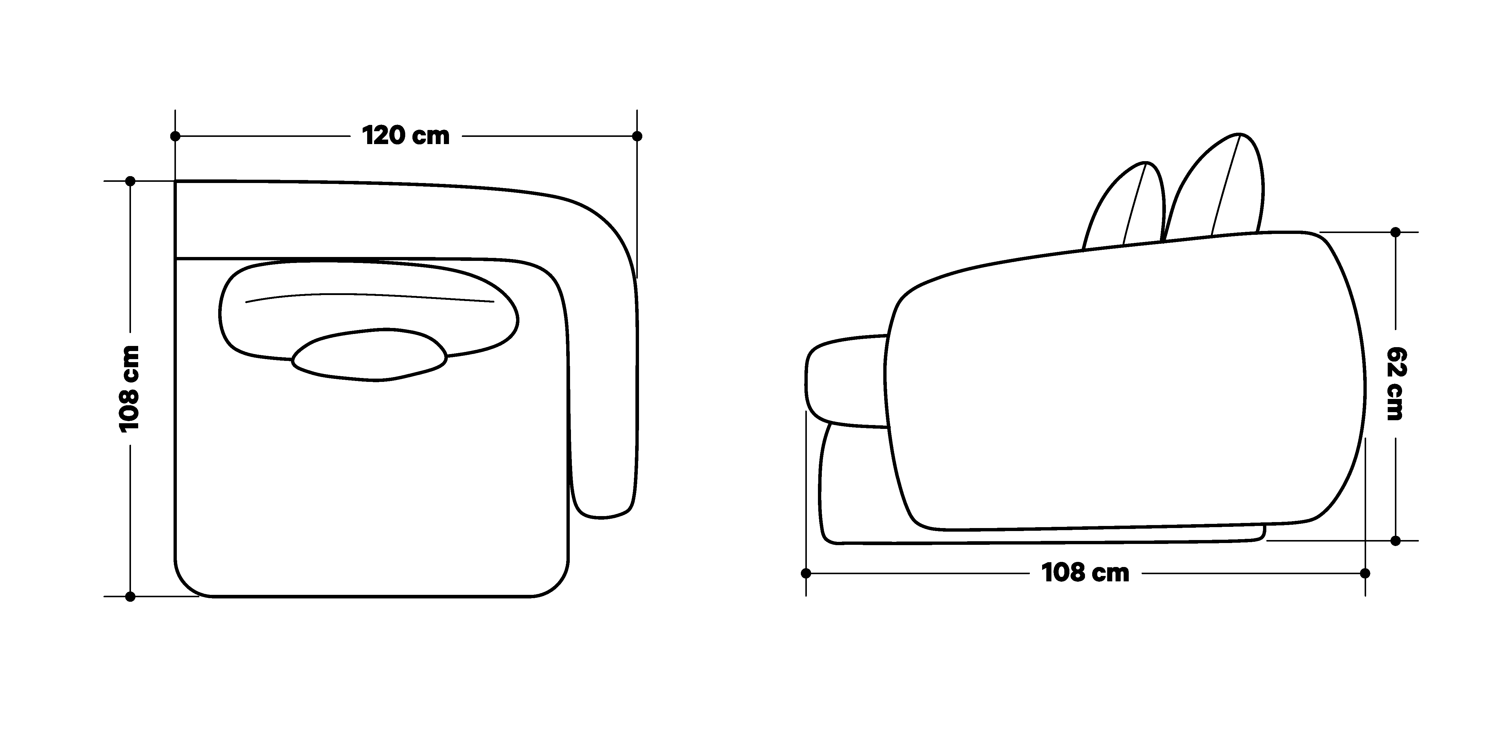 Product dimensions diagram