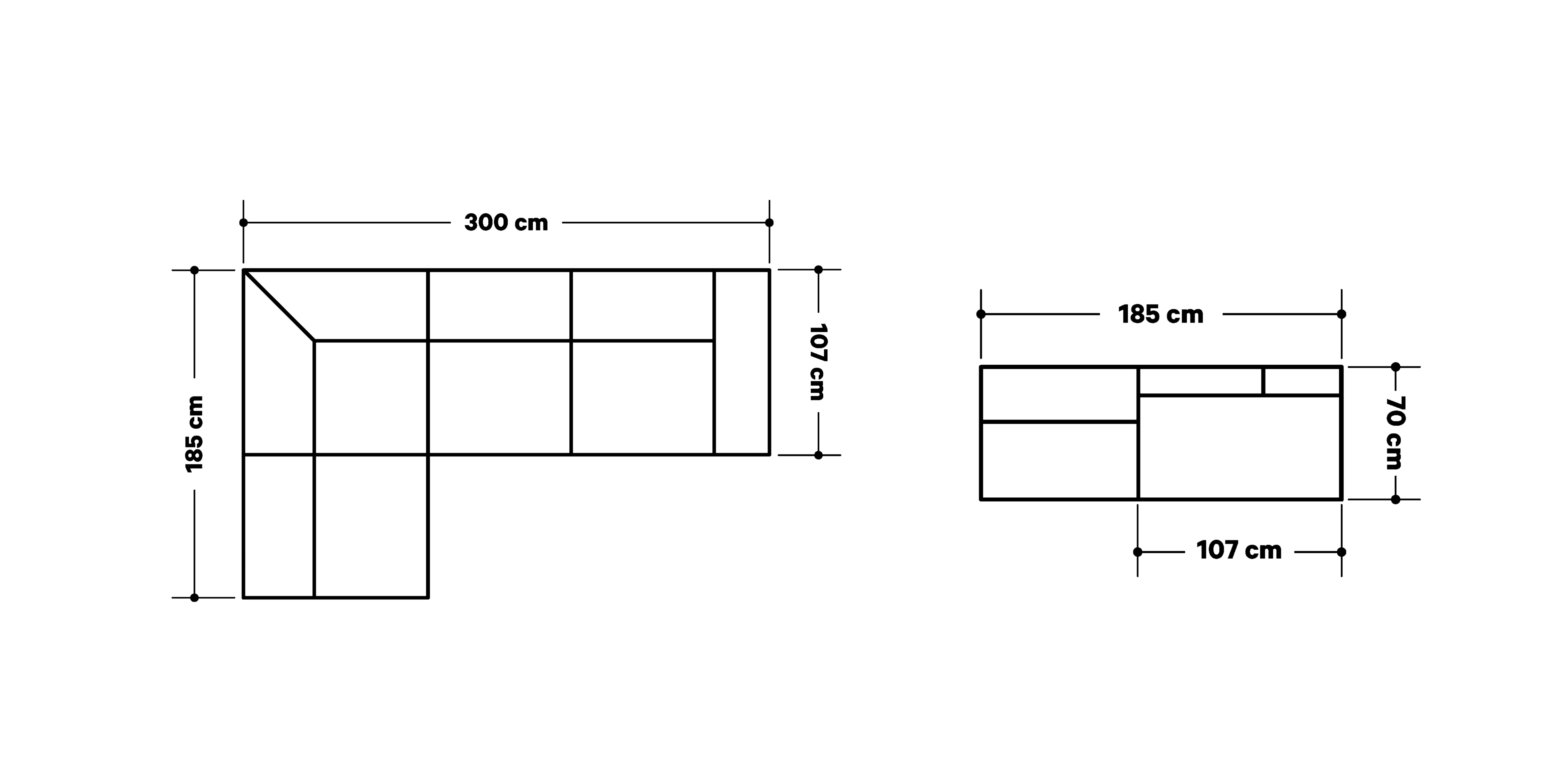 Product dimensions diagram