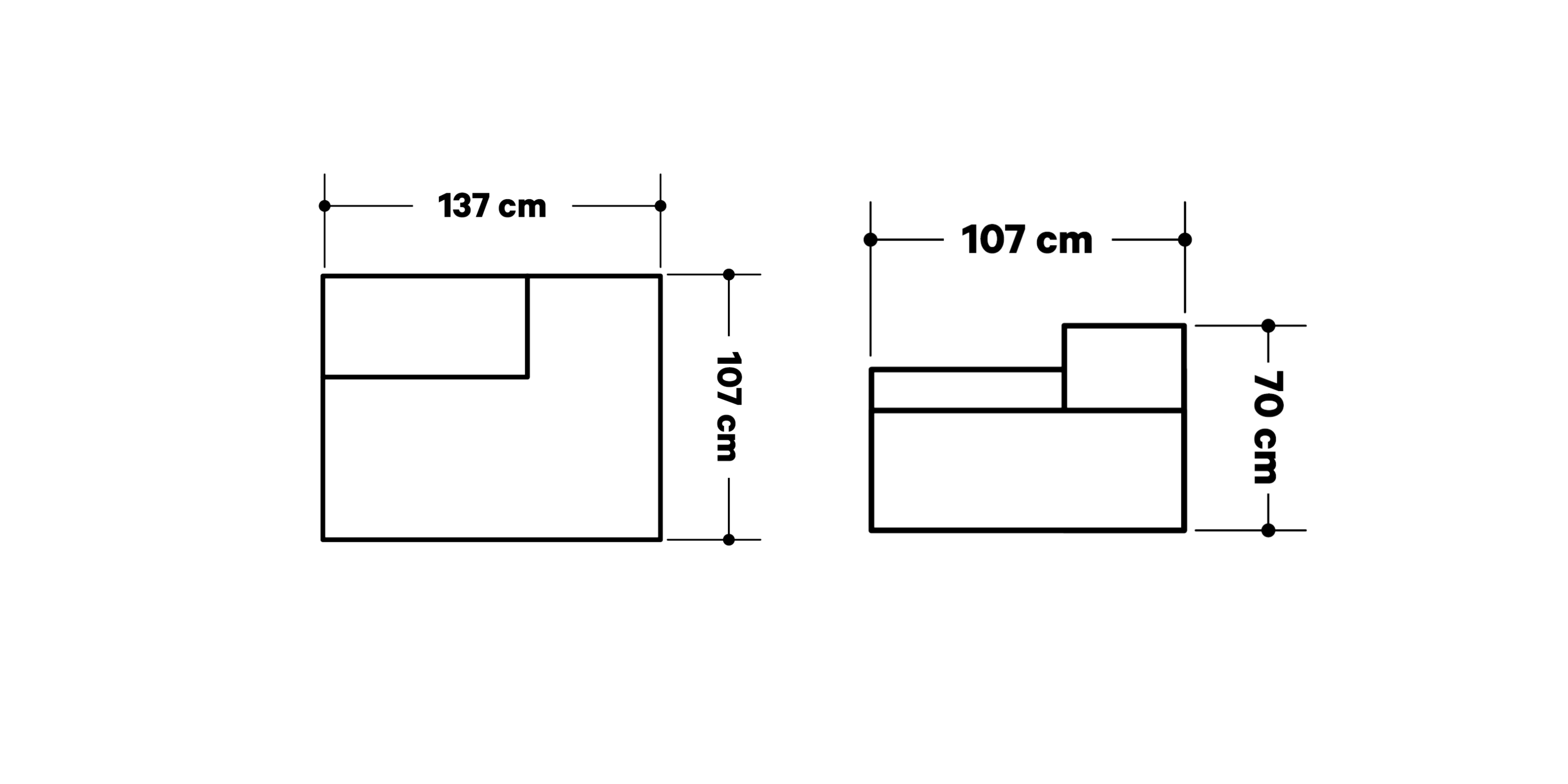 Product dimensions diagram